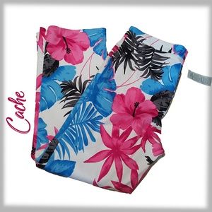 CACHE Pink & Blue Capris - 8